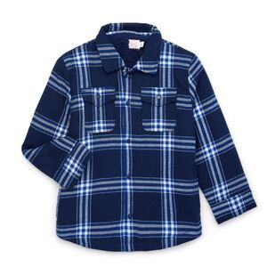 Wonder Nation Boys Shacket with Faux Shearling Lining, Sizes S (6-7)